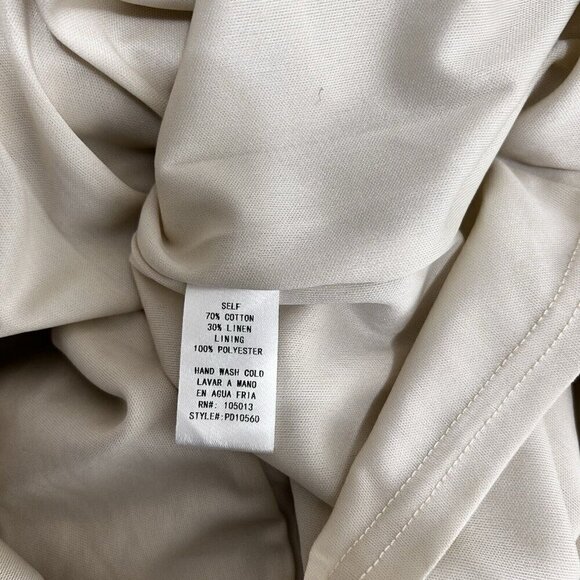 Andree By Unit Beige Maxi Long Dress Size 1X Off The Shoulder Ruffled Tie Front - Picture 10 of 11